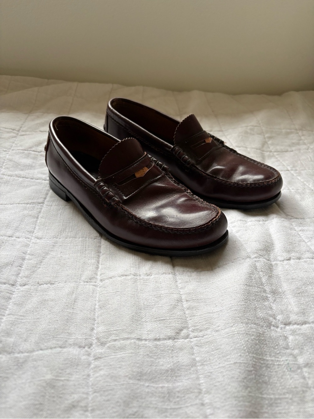Dexter Vintage Men's Brown Leather Penny Loafers 9.5